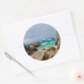 Baths, Virgin Gorda, Britse Maagdeneilanden Ronde Sticker (Envelop)