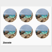Baths, Virgin Gorda, Britse Maagdeneilanden Ronde Sticker (Vel)