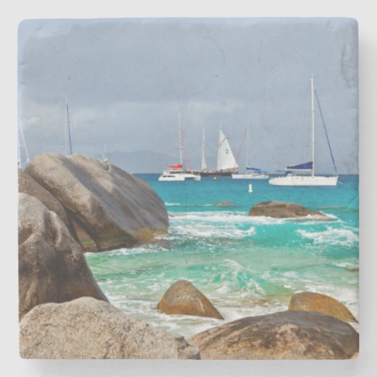 Baths, Virgin Gorda, Britse Maagdeneilanden Stenen Onderzetter (Voorkant)