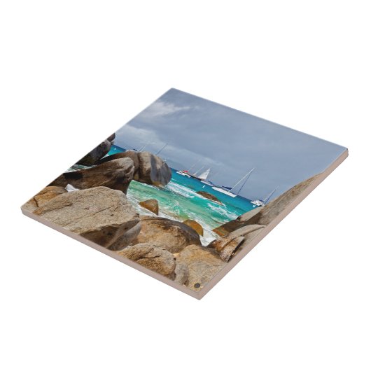 Baths, Virgin Gorda, Britse Maagdeneilanden Tegeltje (Zijkant)