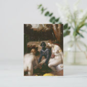 Bathseba bij haar Bath van Cornelis van Haarlem Briefkaart (Staand voorkant)