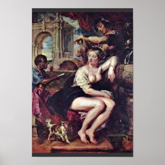 Bathsheba At The Fountain By Rubens, Peter Paul (B Poster (Voorkant)