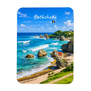 Bathsheba, Barbados - Tropische Kust Afgerond Magneet
