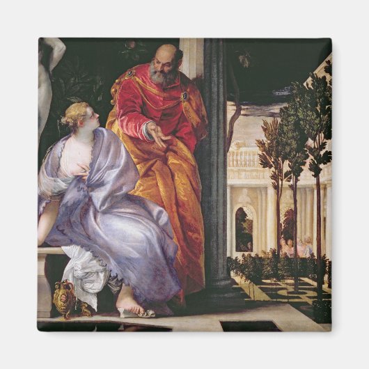 Bathsheba Bathing, c.1575 (olie op canvas) Magneet (Voorkant)