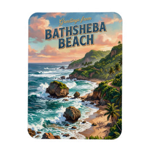 Bathsheba Beach Barbados Magneet