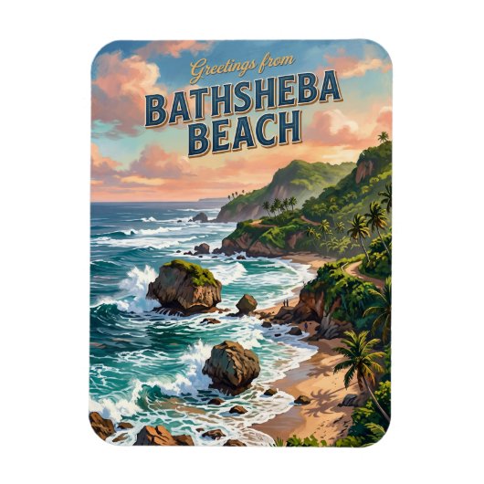 Bathsheba Beach Barbados Magneet (Verticaal)