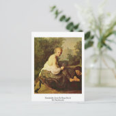 Bathsheba gezien door koning David van Rembrandt Briefkaart (Staand voorkant)