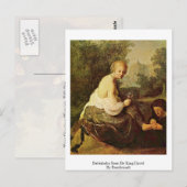 Bathsheba gezien door koning David van Rembrandt Briefkaart (Voorkant / Achterkant)