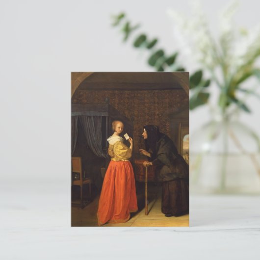 Bathsheba Ontvangt David's Letter door Jan Steen Briefkaart (Staand voorkant)