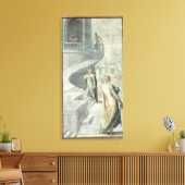 Bathsheba Visiting David, c.1553 Canvas Afdruk (Insitu (Woonkamer))