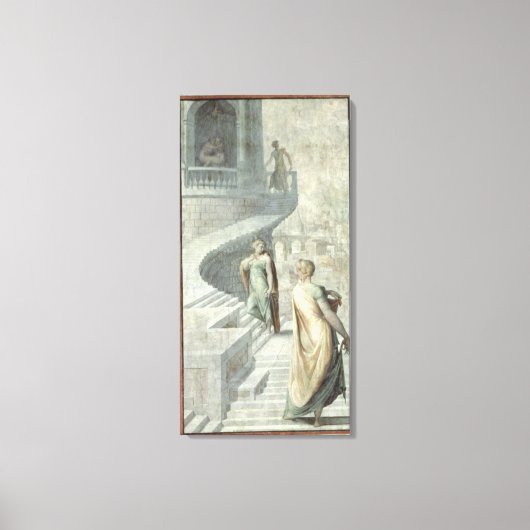 Bathsheba Visiting David, c.1553 Canvas Afdruk (Voorkant)