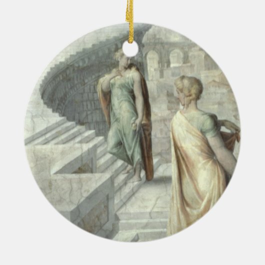 Bathsheba Visiting David, c.1553 Keramisch Ornament (Achterkant)