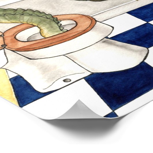 Bathtub Alligator Poster (Hoek)
