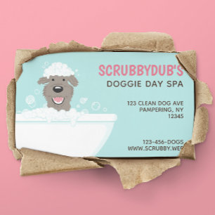 Bathtub Dog   Dog Wash   Dog Groomer Visitekaartje