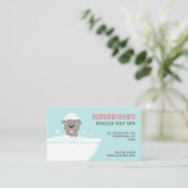 Bathtub Dog | Dog Wash | Dog Groomer Visitekaartje (Staand voorkant)