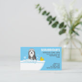 Bathtub Dog | Pet Grooming | Gedekte Collie Busine Visitekaartje (Staand voorkant)