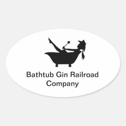 Bathtub Gin Railroad Co. Bumpersticker Ovale Sticker (Voorkant)