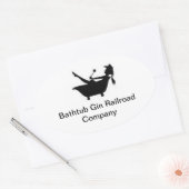 Bathtub Gin Railroad Co. Bumpersticker Ovale Sticker (Envelop)