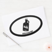 Bathtub Gin Railroad Company Oval Bottle 2 Ovale Sticker (Envelop)