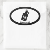 Bathtub Gin Railroad Company Oval Bottle 2 Ovale Sticker (Tas)