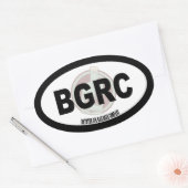 Bathtub Gin Railroad Company Oval Tekst en logo Ovale Sticker (Envelop)