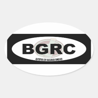 Bathtub Gin Railroad Company Oval Tekst en logo Ovale Sticker