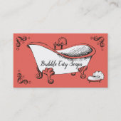 Bathtub handgemaakte zeepbadzouten visitekaartje (Voorkant)