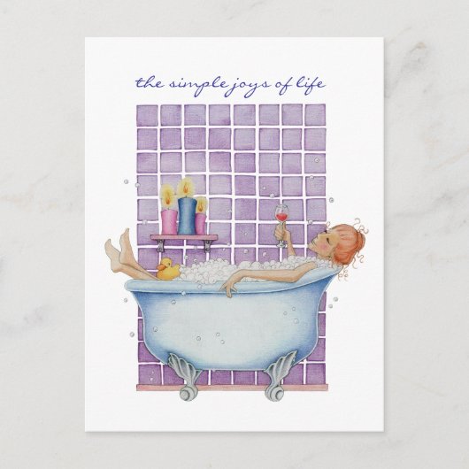 Bathtub Joy Briefkaart (Voorkant)