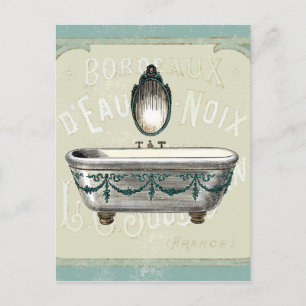 bathtub met spiegelbeeld briefkaart