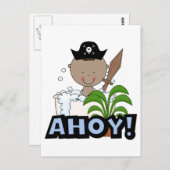 Bathtub Pirates - African American Boy Briefkaart (Voorkant / Achterkant)