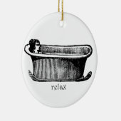 Bathtub Relax stempel Keramisch Ornament (Rechts)