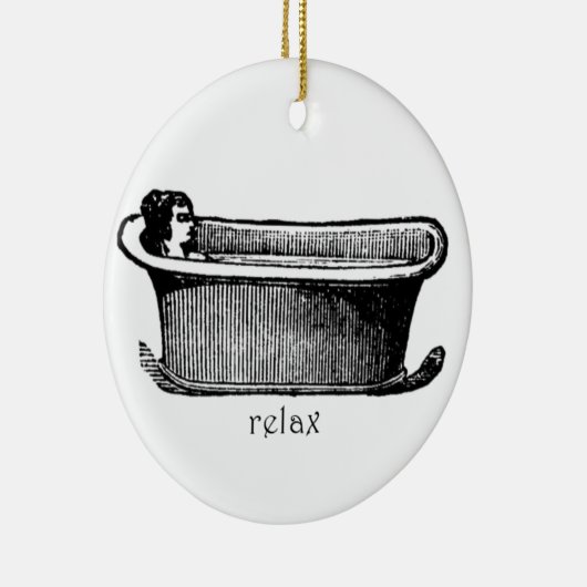  Bathtub Relax stempel Keramisch Ornament (Rechts)
