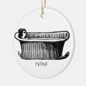 Bathtub Relax stempel Keramisch Ornament (Links)