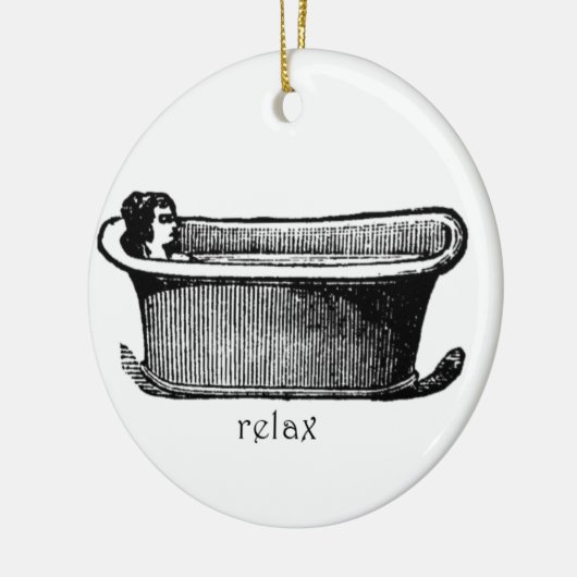  Bathtub Relax stempel Keramisch Ornament (Links)