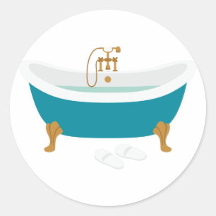  Bathtub Ronde Sticker