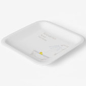 Bathtub Rubber Duck Baby Shower Gender Neutral Papieren Bordje (Gebogen)