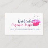 Bathtub Soap Bubble Pink Visitekaartje (Voorkant)