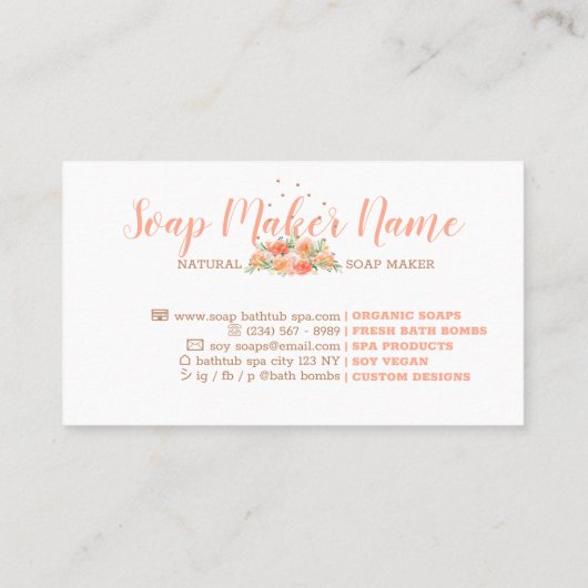 Bathtub Soap Bubble Visitekaartje (Achterkant)