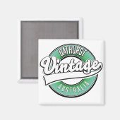 Bathurst australië vintage stijl logo magneet (Voorkant / Achterkant)