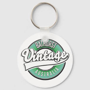 Bathurst australië vintage stijl logo sleutelhanger