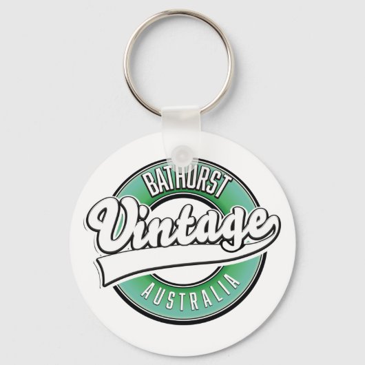 Bathurst australië vintage stijl logo sleutelhanger (Voorkant)