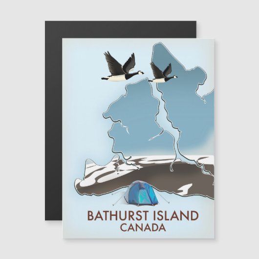 Bathurst Island Canada Reis kaart (Voorkant / Achterkant)