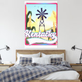 Bathurst Island Canada Reis kaart Canvas Afdruk (Insitu (Slaapkamer))