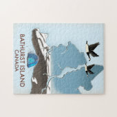 Bathurst Island Canada Reis kaart Legpuzzel (Horizontaal)