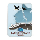 Bathurst Island Canada Reis kaart Magneet (Verticaal)