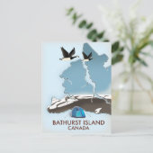 Bathurst Island Canada Reisplattegrond Briefkaart (Staand voorkant)