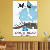 Bathurst Island Canada Reisplattegrond Canvas Afdruk (Insitu (Woonkamer))