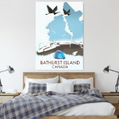 Bathurst Island Canada Reisplattegrond Canvas Afdruk (Insitu (Slaapkamer))