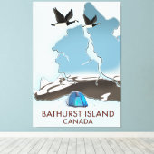 Bathurst Island Canada Reisplattegrond Canvas Afdruk (Insitu (Houten vloer))
