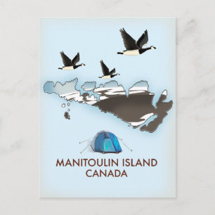 Bathurst Island Canada Reisplattegrond Feestdagenkaart